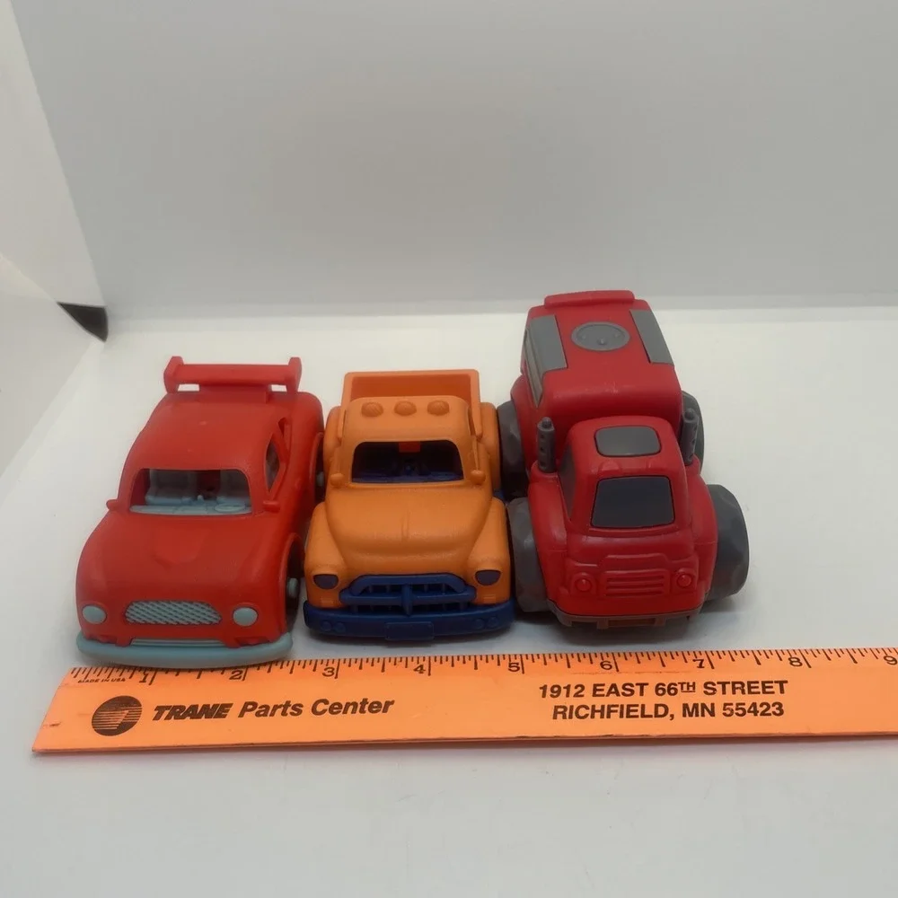 B Toys 2 Wonder Wheels One Red‎ Car and Orange Truck and One Plan Truck